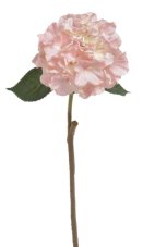 Květ umělé hortenzie na stonku s listy, květ Ø18cm/dl.59cm