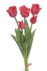 Svazek umělých papouščích tulipánů hlavička 5,5cm, celkem dl. 46 cm - 5ks