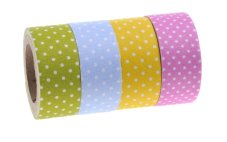 Samolepící puntíkatá stuha 2,5cm/dl. 3m - 4ks
