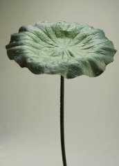 Umělý list Raindrop large water lily, list Ø 29cm, stopka 60cm