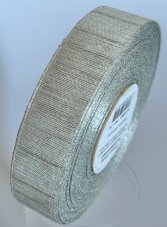 Jednobarevná tkaná stuha s monofilem a vlascem 2,5cm/25m