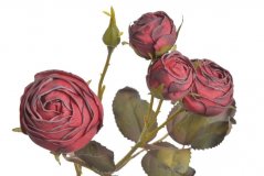 Umělá kvetoucí růže s dvěma květy a poupaty, květ Ø 4,5cm, dl.43 cm, barva_04