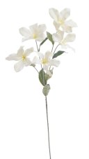 Umělá bílá květina s pěti květy – speciální úprava, 85 cm