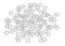 Vánoční dřevěné hvězdičky 2,5 cm, 100 ks, 229CAN18-373/384_W, bílé