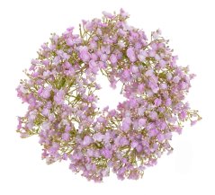 Plastový věnec z kvetoucích větviček Gypsophily  Ø 33 cm
