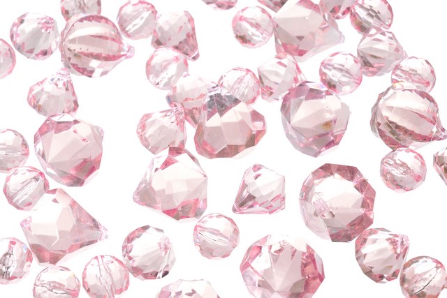 Plastové barevné diamanty 2-4cm - 300g 48ks