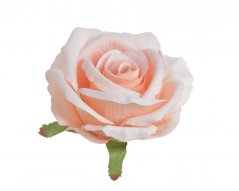 Velká hlavička umělé polorozvité růže 8 cm, 6ks, barva_52