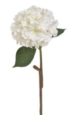 Květ umělé hortenzie na stonku s listy, květ Ø18cm/dl.59cm