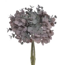 Kytice umělých hortenzií a eukalyptů dl. 26cm