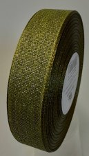 Jednobarevná plátnová stuha s efektní nití 2,2cm/20m