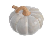 Podzimní dekorace keramická dýně 12,5 cm L x 12,5 cm W x 9,5 cm H