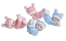 Dekorace dítě figurka různé druhy 7cm - polyresin