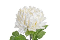 Umělá chryzantema s listy, květ Ø 9cm, dl. 59cm