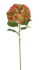 Umělá hortenzie s listy, hlava Ø 25cm, dl.80cm