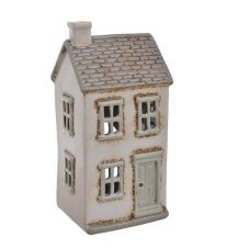 Keramický domek - svícen na light svíčku 8,5cmLx8cmWx19cmH