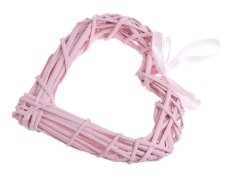 Srdce z barveného proutí 25cm