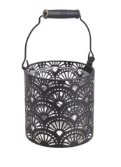Závěsná kovová lampa se sklem.11cm∅ x 11cmH.
