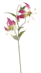 Kvetoucí umělá glorióza s 2 květy dl. 77cm