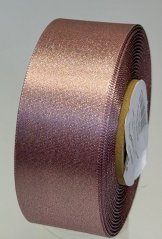 Atlasová jednobarevná stuha oboulícní s metaloplastem 4cm/20m
