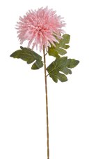Umělá chryzantéma na stopce s listy, hlavička Ø19cm, celkem dl.73cm