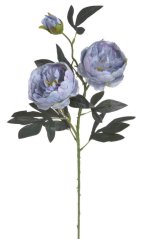 Umělé pivoňky na stonku s listy květ Ø 10 cm, dl.76 cm