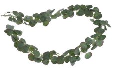 Umělá girlanda eukalyptus populus - lístek 5,5 cm, dl. 194cm