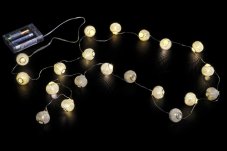 Vánoční dekorace LED světla 20 lampionků 2m + 30cm (3AA není součástí dodávky)