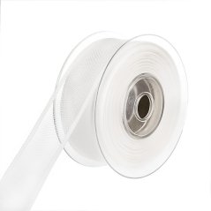 Plastová jednobarevná síťovaná stuha se zpevněným krajem 4cm/10m