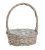 Dekorace oválný košík s uchem a igelitem uvnitř 21cmLx16cmWx26cmH