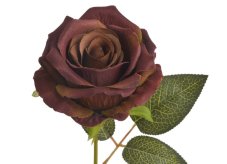 Umělá rozkvetlá růže na stonku, hlavička Ø 8cm/celkem dl.56cm