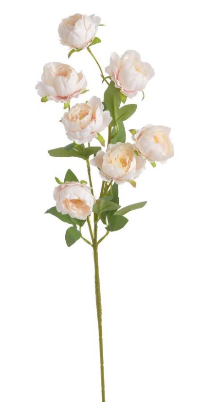 Trs umělých čínských pivoněk se sedmi květy, květ Ø 6 cm, dl 72 cm