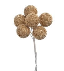 Vánoční dekorace kuličky v cukru Ø 2,5 cm, dl.10 cm. - 72ks