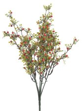 Umělá větvička hlohu s červenými bobulemi 47 cm