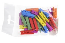 Malé barvené dřevěné kolíčky na aranžování mix barev dl. 3,5cm - 36ks