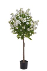 Umělá růže stromek v květináči, květináč Ø 15cm, rostlina 123cmH
