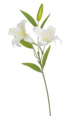 Umělá květina kvetoucí lilie 2+1, květ Ø 13cm dl. 57cm