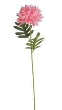 Umělá chryzantéma na stopce s listy, květ Ø16cm/celkem dl.53cm
