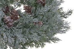 Dekorační věnec z umělé thuje se šiškami Ø 38cm