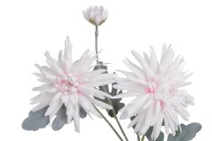 Umělá kvetoucí chryzantéma s dvěma květy a poupětem Ø13cm/dl.65cm