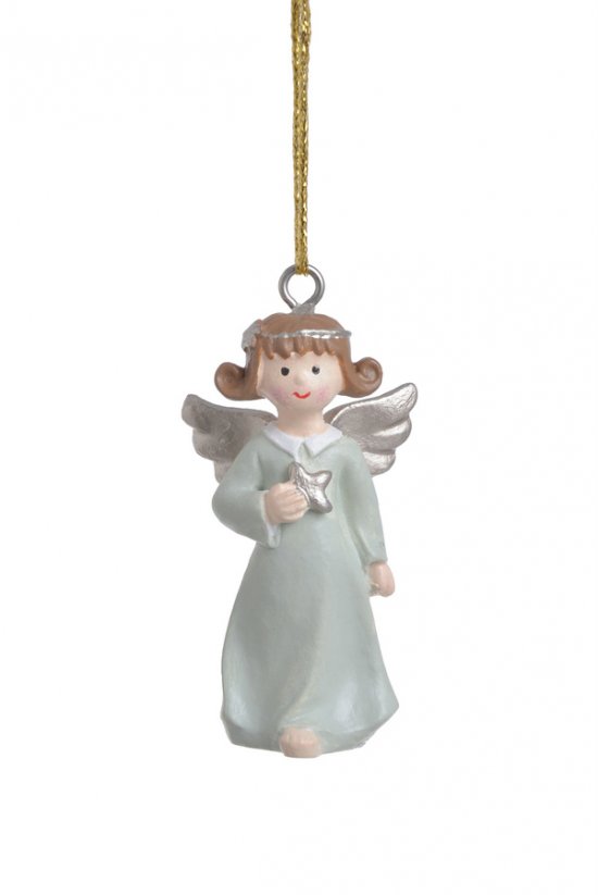 Dekorace dekorace figurka anděla H 6,5cm- závěs