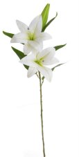 Umělá kvetoucí lilie 2 květy 17cm, dl. 90cm