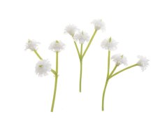 Dekorace umělé květy gipsofila 1cm/5cm - 80ks