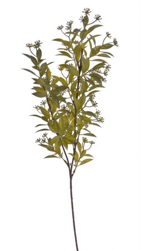 Umělá rostlina větvička ruskusu  s kvítky dl. 73cm - zápich_03