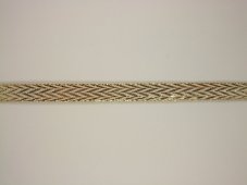 Plátnová jednobarevná stuha s metaloplastovým vzorem 1,2cm/10m 4807