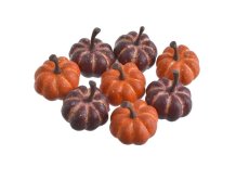 Podzimní dekorace dýně 2,5cmØ x 3cmH - 8 ks