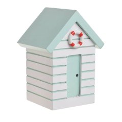 Letní dekorace - pokladnička - plážový domek  12cmL x 8,5cmW x 7cmH