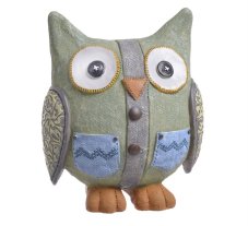 Dekorace figurka sova 16cm - polyresin
