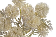 Vánoční dekorace posněžený svazek 3 česneků s listy, květ Ø 4cm/dl. 30cm
