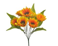 Svazek 7 stonků se slunečnicovými květy a listy