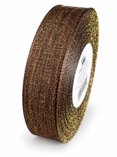 Plátnová stuha s metalickým efektem 22 mm × 20 m